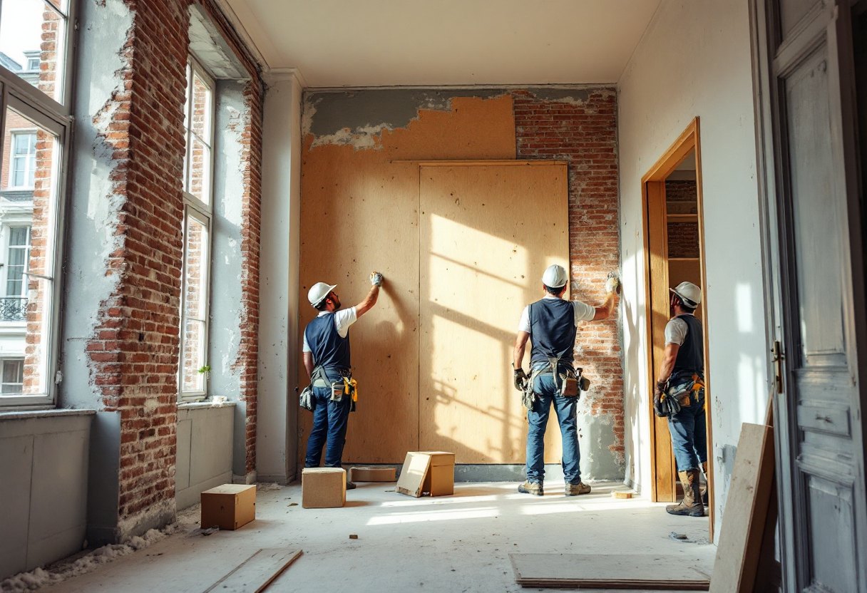 Rénovation complète d'une maison de ville à Saint-Gilles : comment piloter tous les corps d'état avec un seul interlocuteur ?