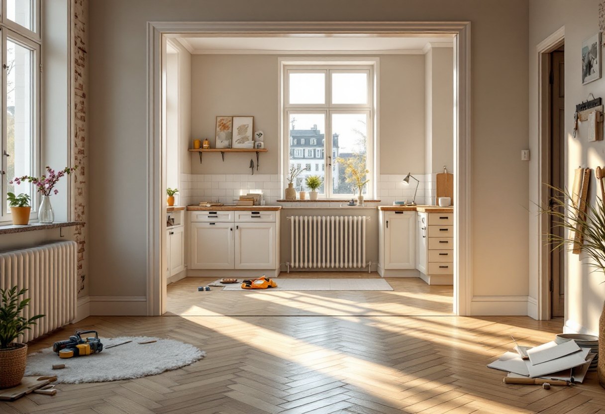Rénovation complète d'un appartement ancien à Schaerbeek : quelles étapes, quels coûts et quelles primes pour un second œuvre tous corps d'état ?