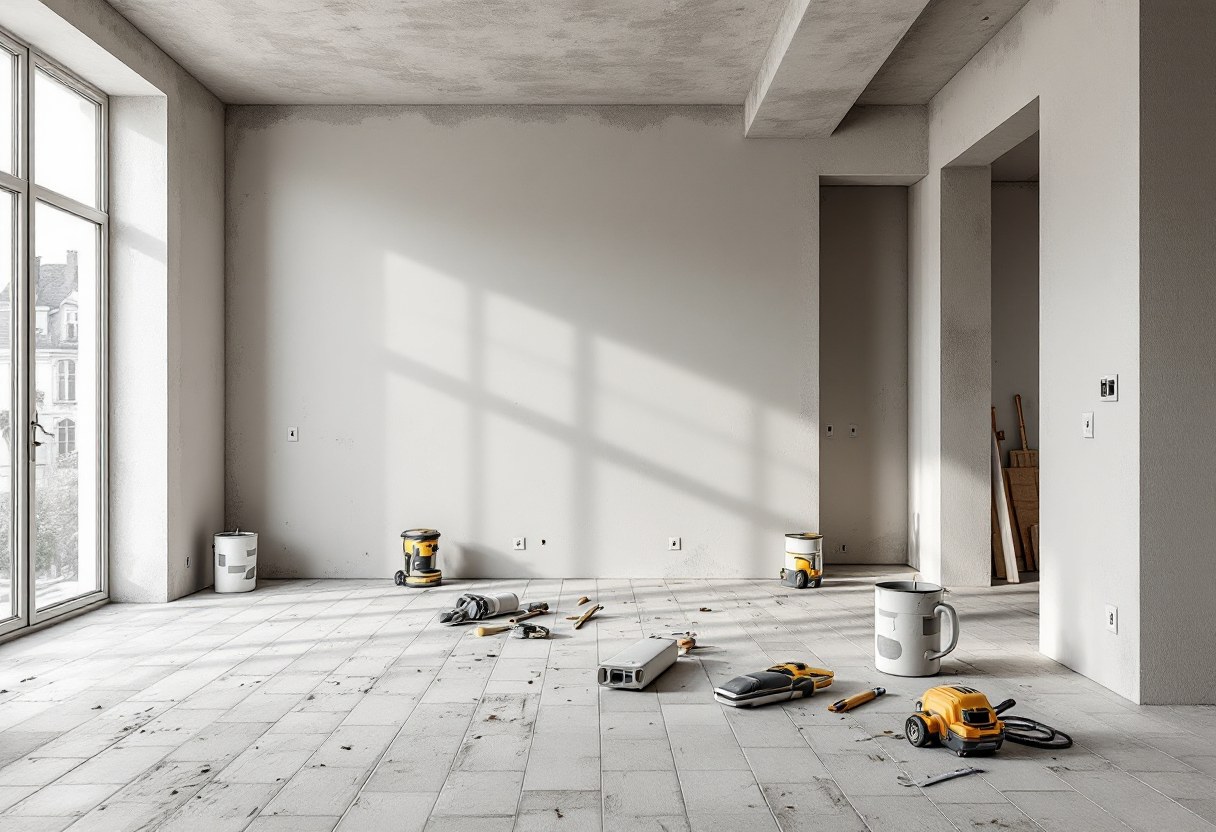 Chantier de rénovation intérieure tous corps d'état en Belgique