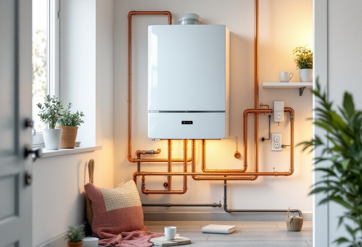 Installation d'un système de chauffage central dans une maison belge rénovée